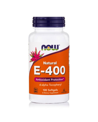 Вітамін E, Е-400, Now Foods, 100 желатинових капсул