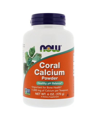 Кораловий Кальцій, Coral Calcium, Now Foods, Порошок, 170 гр