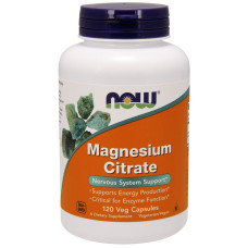 Цитрат Магния, Magnesium Citrate, Now Foods, 120 капсул