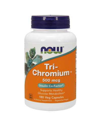 Хром 500 мкг, Tri-Chromium, Now Foods, 180 вегетарианских капсул.