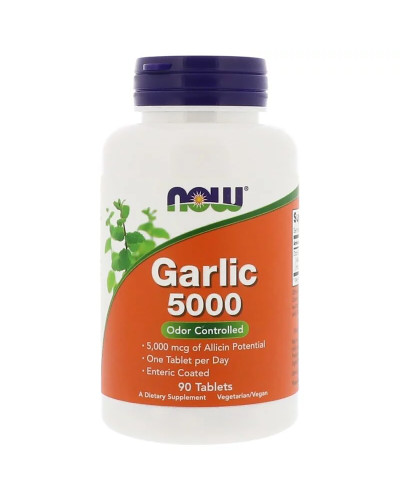УЦІНКА Часник 5000мг, Garlic 5000, Now Foods, 90 таблеток (вм'ятина)