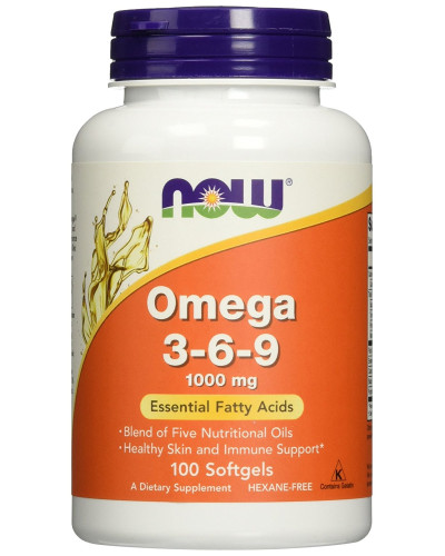 УЦІНКА Омега 3-6-9 1000мг, Now Foods, 100 желатинових капсул