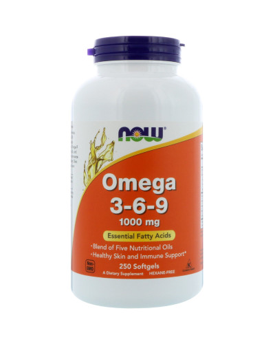 Омега 3-6-9 1000мг, Now Foods, 250 желатинових капсул