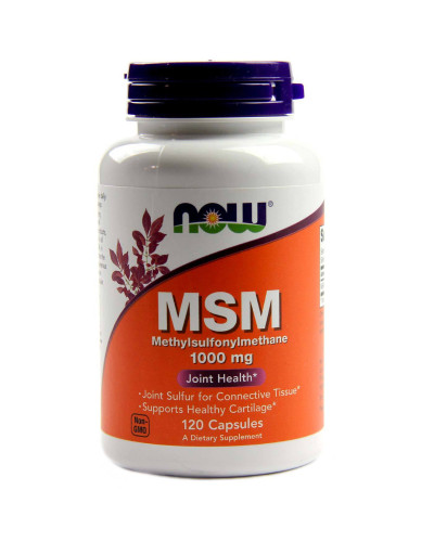 МСМ (метилсульфонинметан), MSM, Now Foods, 1000 мг, 120 капсул