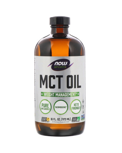 УЦІНКА Олія МСТ, MCT Oil, Now Foods, Без Смаку, 473 мл (без плівки)