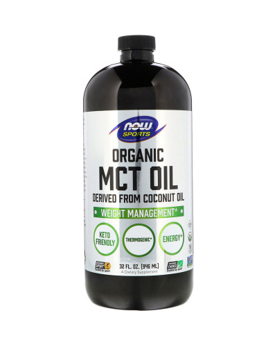 Органическое Масло МСТ, Organic MCT Oil, Now Foods, 946 мл