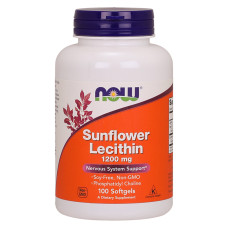 Подсолнечный Лецитин 1200мг, Now Foods, 100 желатиновых капсул