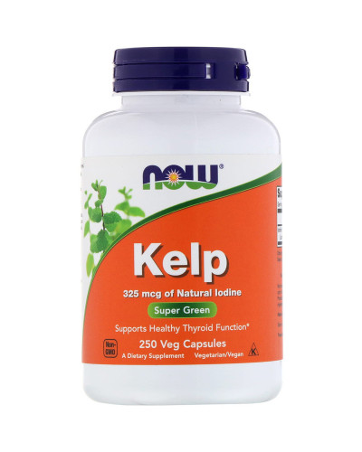 Натуральный Йод, (Ламинария), Kelp, Now Foods, 250 капсул
