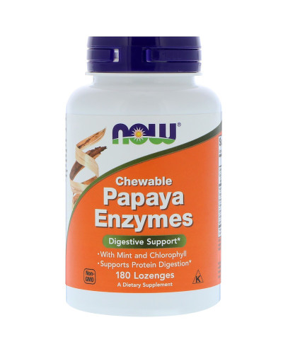 Травні Ферменти Папаї, Papaya Enzymes, 180 таблетокдля розсмоктування