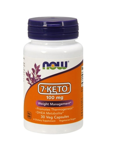 7-KETO (Дегідроепіандростерон), 100 мг, Now Foods, 30 вегетаріанських капсул