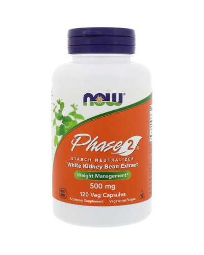 Белая Фасоль Фаза 2, Phase 2, Now Foods, 500 мг, 120 капсул