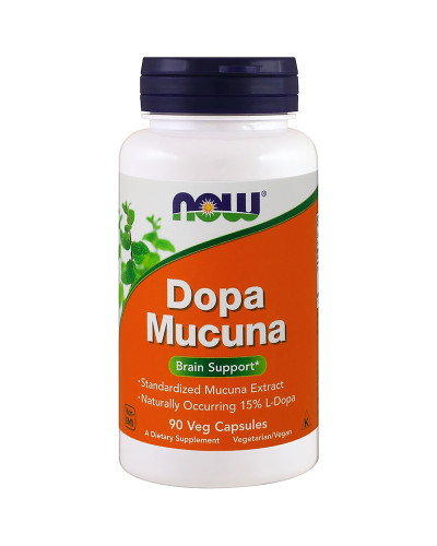 Мукуна Гаряча, Dopa Mucuna, Now Foods, 90 капсул (вм'ятина)