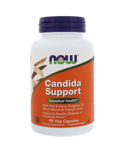 Комплекс для Кишківника, Candida Support, Now Foods, 90 вегетаріанських капсул