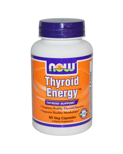 Поддержка Щитовидной Железы, Thyroid Energy, Now Foods, 90 вегетарианских капсул