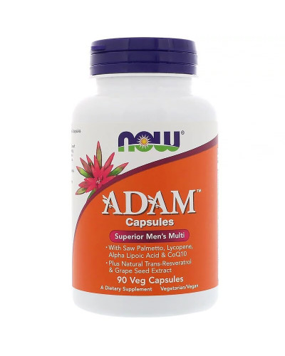 Супер Мультивитамины для Мужчин, Adam, Now Foods, 90 растительных капсул