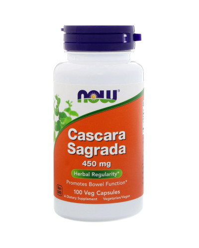 Экстракт Каскары 450мг, Now Foods, 100 вегетарианских капсул