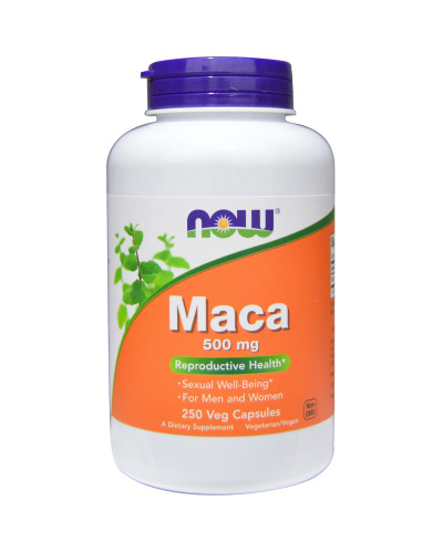 Перуанская Мака, Maca, Now Foods, 500 мг, 250 вегетарианских капсул