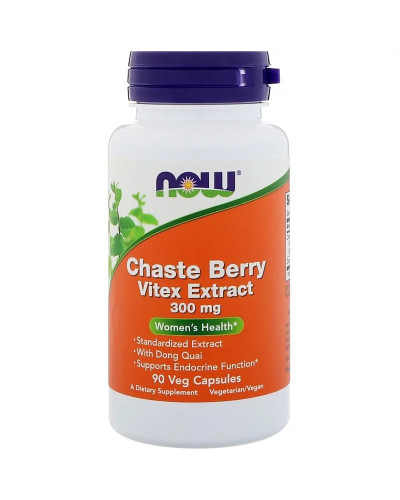 Экстракт Витекса с Дудником, Now Foods, Chaste Berry Extract with Dong Quai, 300мг, 90 капсул