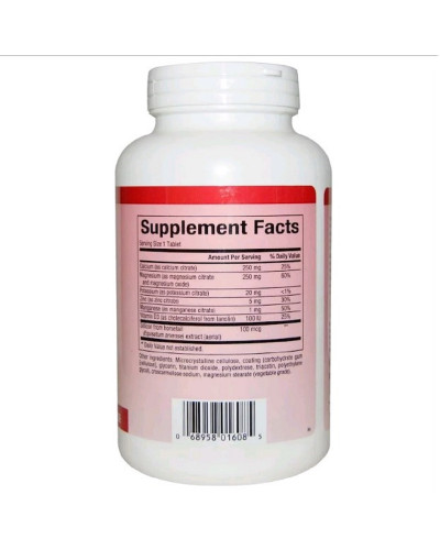 Цитрат Кальцію Магнію, Вітамін D, Calcium & Magnesium Citrate, With D, Natural Factors, 180 Таблеток
