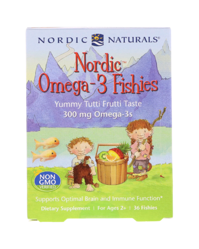 Цукерки у вигляді рибок, Nordic Omega-3 Fishies, Nordic Naturals, 300 мг, 36 Рибок