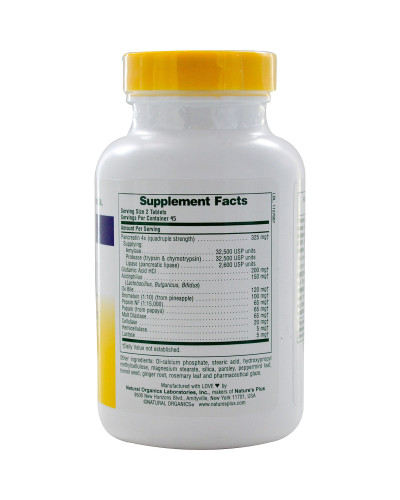 Комплекс для Улучшения Пищеварения, Ultra-Zyme, Natures Plus, 90 таблеток