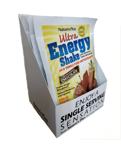 Заменитель Питания, Вкус Шоколада, Chocolate Ultra Energy Shake, Natures Plus, 264 гр