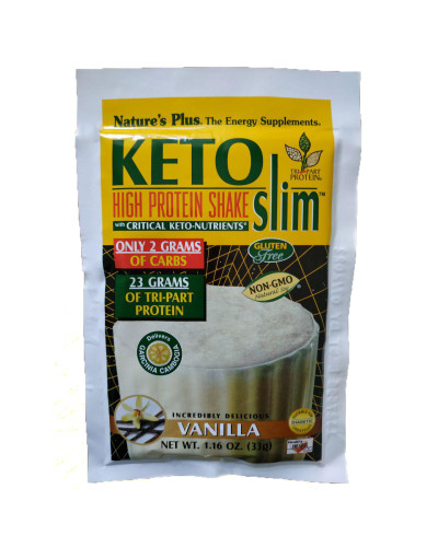 Насыщенный Протеиновый Коктейль, Вкус Ванили, Keto Slim, Natures Plus, 264 грамма