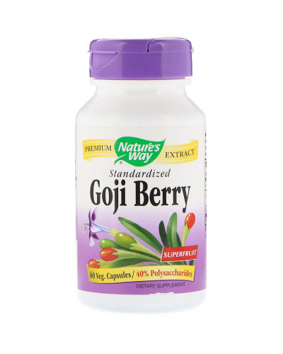 Ягоды Годжи (Экстракт), Goji Berry, Nature's Way, 60 капсул