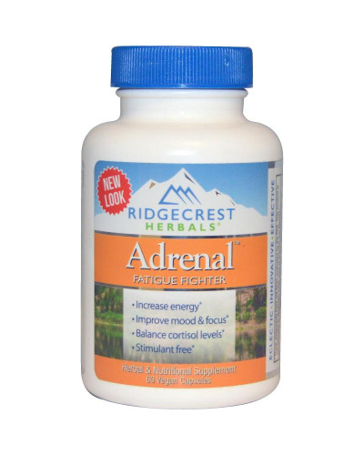 Комплекс для Ликвидации Усталости, Adrenal Fatigue Fighter, RidgeCrest Herbals, 60 вегетарианских капсул