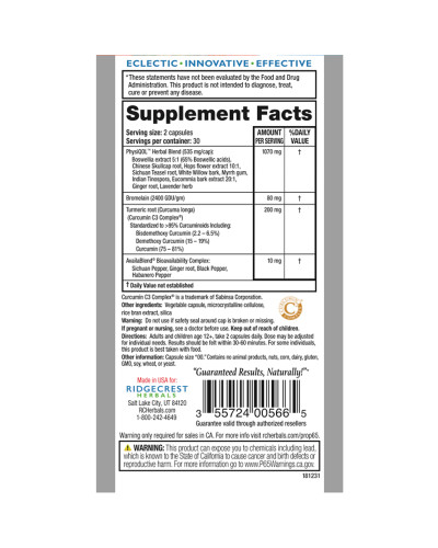 Комплекс для Ликвидации Хронической Усталости, PhysiQOL, RidgeCrest Herbals, 60 гелевых капсул