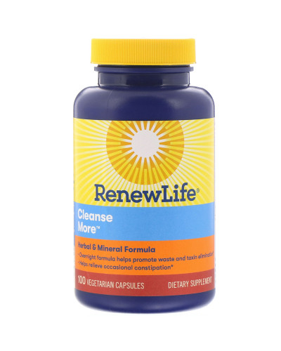 Комплекс Детоксикация (Средство от Запора), Cleanse More, Renew Life, 100 вегетарианских капсул