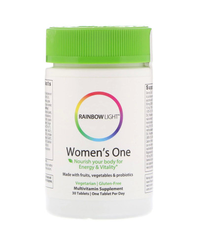 Мультивітаміни для Підтримки Енергії для Жінок, Women`s One, Rainbow Light, 30 таблеток Мультивітаміни для Підтримки Енергії для Жінок, Women`s One, Rainbow Light, 30 таблеток