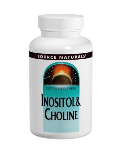 Інозітол (В8) & Холін (В4), 800 мг, Source Naturals, 100 таблеток