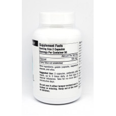 Уголь 260мг, Source Naturals, 100 капсул