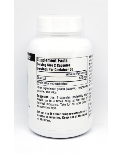 Вугілля 260мг, Source Naturals, 100 капсул