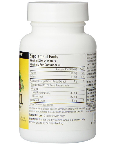 Ресвератрол 40мг, Source Naturals, 60 таблеток