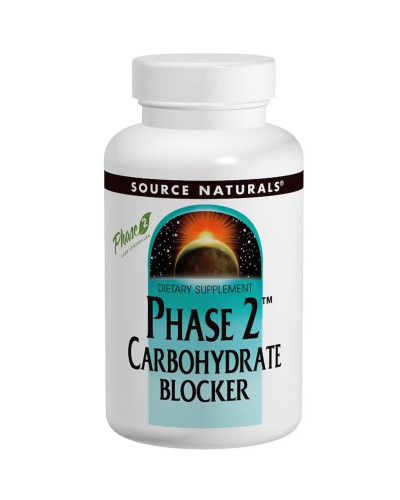 Белая Фасоль Фаза 2, 500 мг, Phase 2 Carbohydrate Blocker, Source Naturals, 30 таблеток