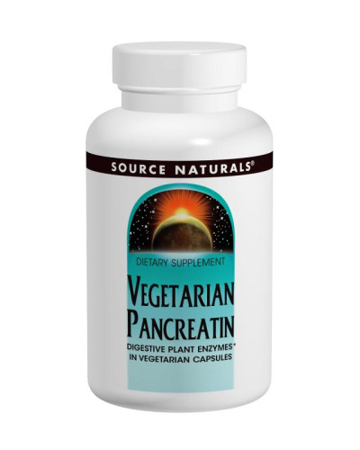 Вегетаріанський Панкреатин, 475 мг, Source Naturals, 120 капсул