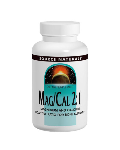 Магній Кальцій 2:1, 370 мг, Source Naturals, 180 капсул