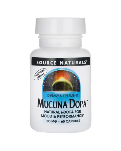 Мукуна Жгучая, Mucuna Dopa, Source Naturals, 60 капсул