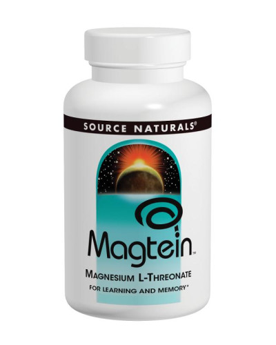 Магній L-Треонат 667 мг, Magtein, Source Naturals, 45 капсул