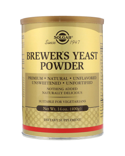 Пивные Дрожжи в Порошке, Solgar, Brewer's Yeast Powder, 400 гр