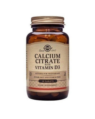 Цитрат Кальція + Вітамін  D3, Calcium Citrate with Vitamin D3, Solgar, 60 таблеток