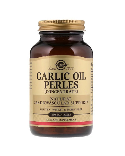 Чесночное масло, Garlic Oil Perles Concentrate, Solgar, 250 гелевых капсул