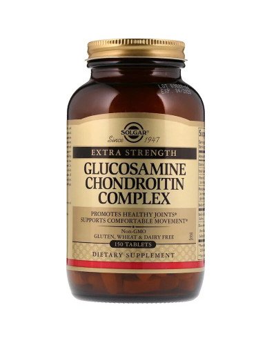 Глюкозамін і Хондроітин (Комплес), Glucosamine Chondroitin, Solgar, 150 таблеток.