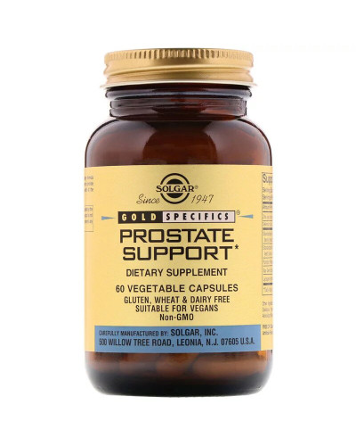 Поддержка Простаты, Prostate Support, Solgar, 60 вегетарианских капсул