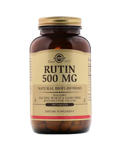 Рутин, 500 мг, Rutin, Solgar, 250 таблеток