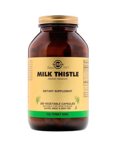 Расторопша, Milk Thistle, Solgar, 250 вегетарианских капсул