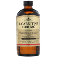 L-Карнитин, L-Carnitine, Solgar, 1500 мг, Лимонный Вкус, 473мл