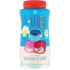 УЦЕНКА Кальций из D3 для Детей, U-Cubes, Children's Calcium With D3, Solgar, 120 жевательных конфет (памятная банка)